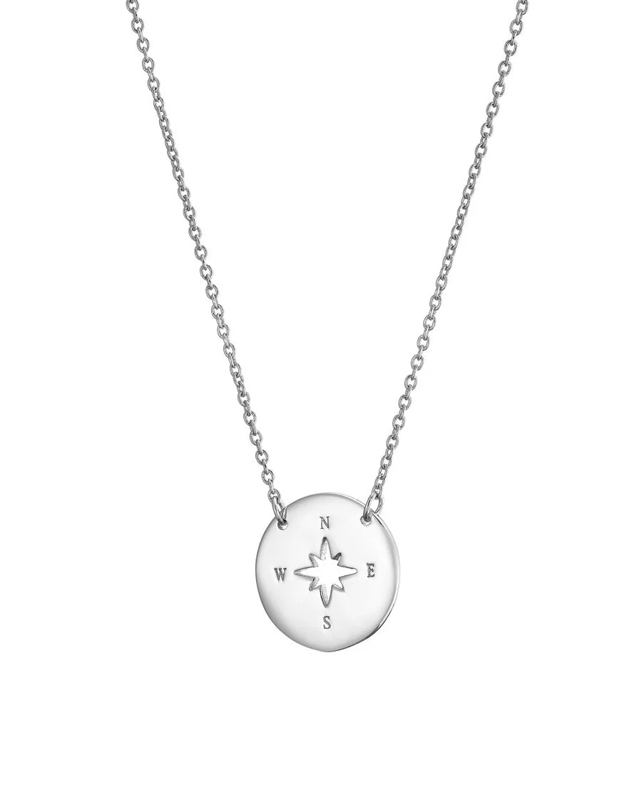 Mary K Silver Cutout Compass
