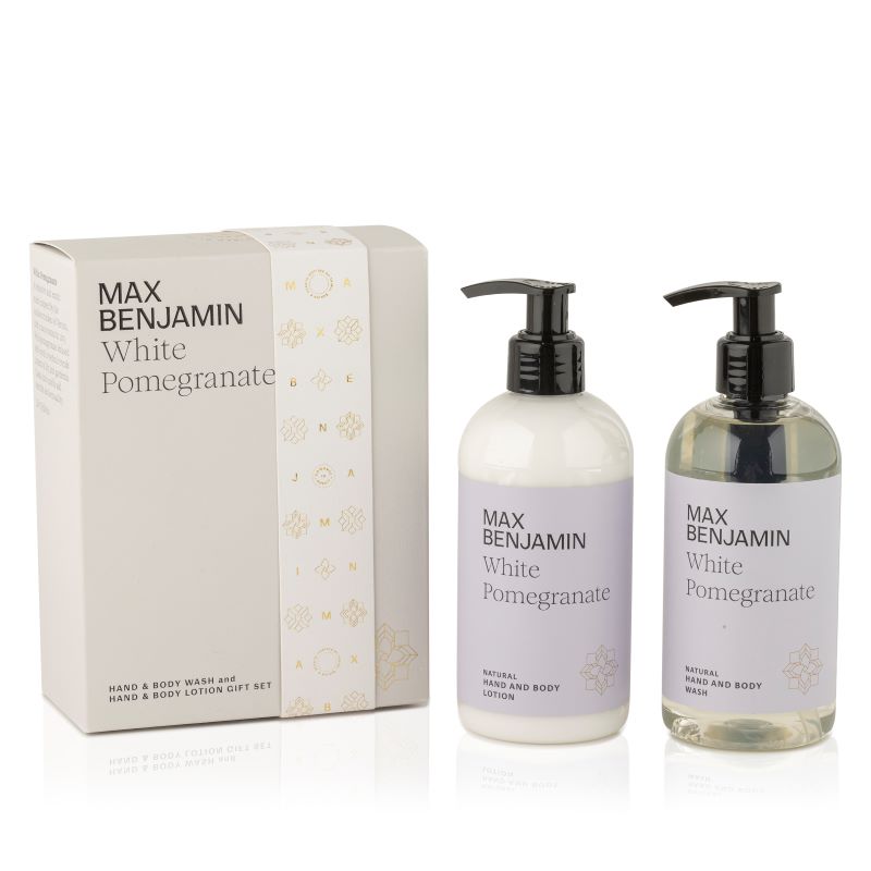 Max Benjamin Hand & Body Wash & Lotion Gift Set White Pomegranate