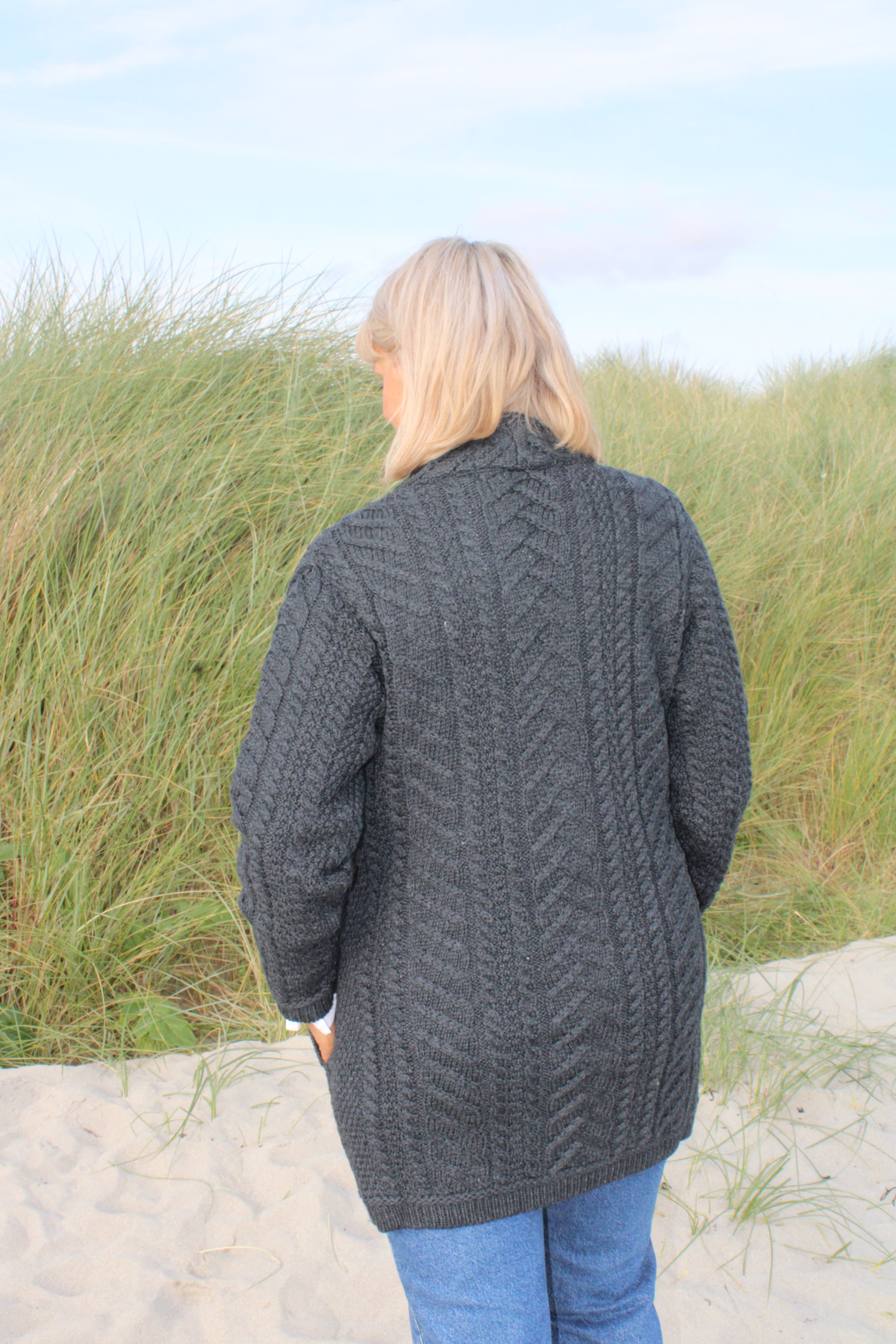 Supersoft Edge to Edge Cardigan , Charcoal