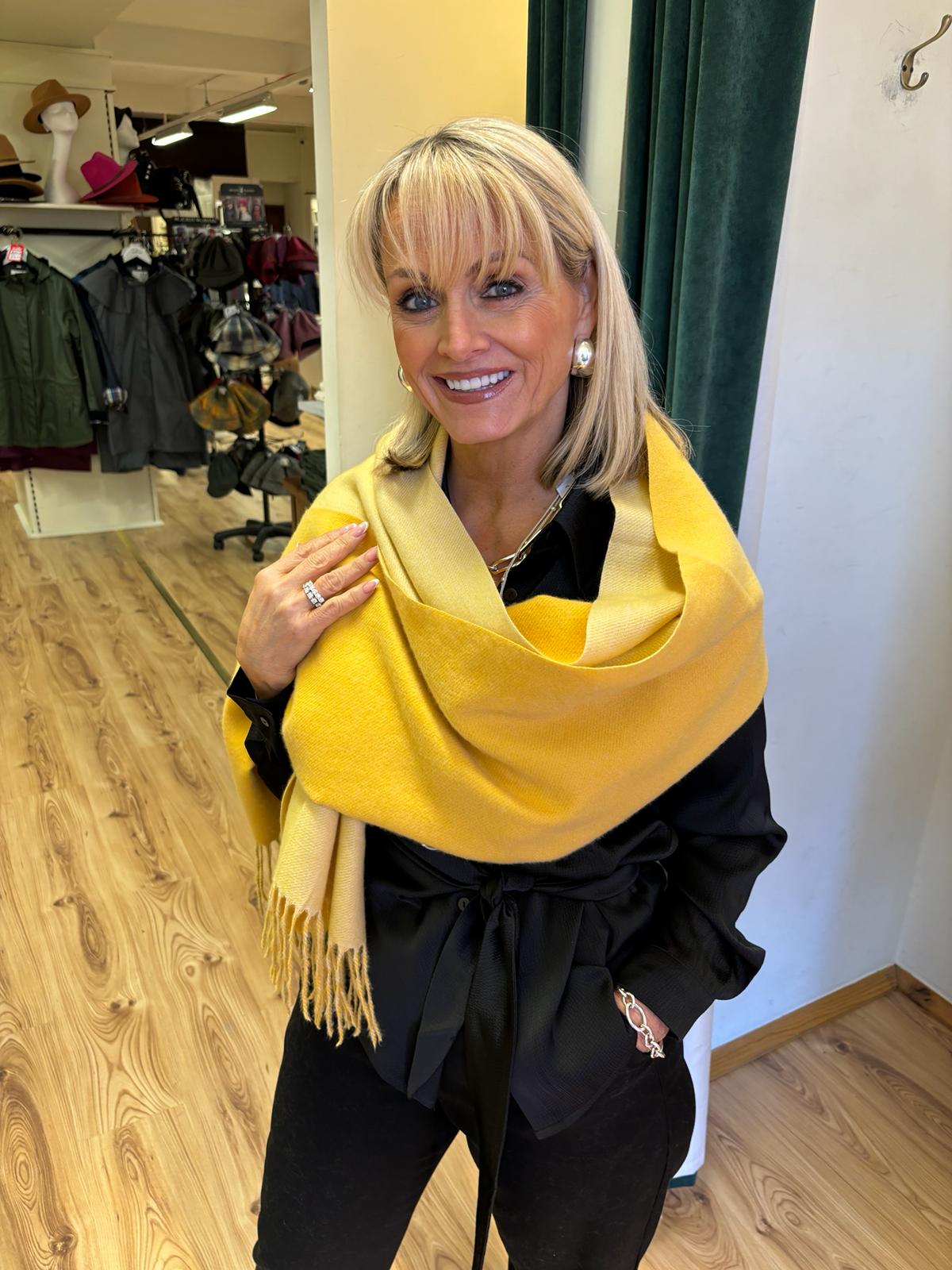 Cashmere Blend Scarf , Yellow