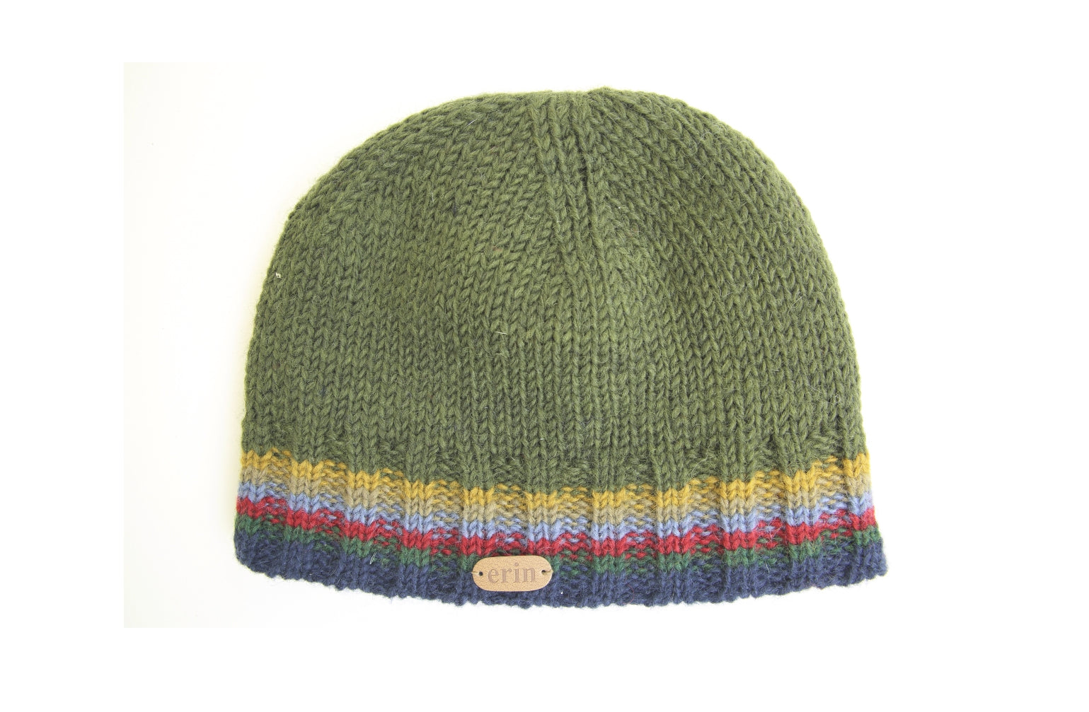 Erin Knitwear | Rib Pullon Hat Green