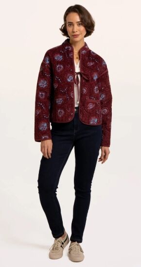 Brakeburn Plum Printed Quilted Jacket