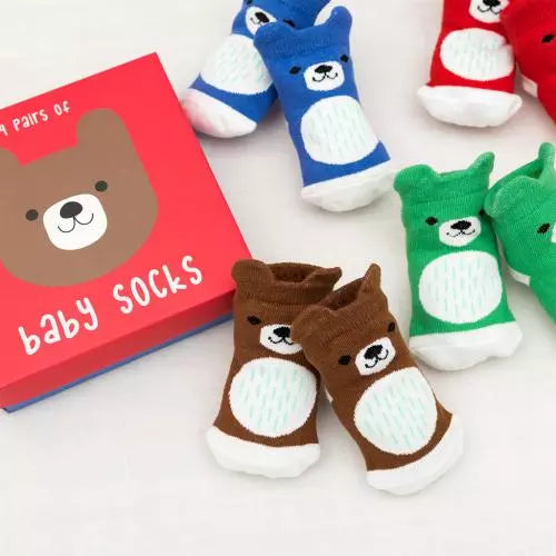 Rex London Bear Baby Socks Set of Four