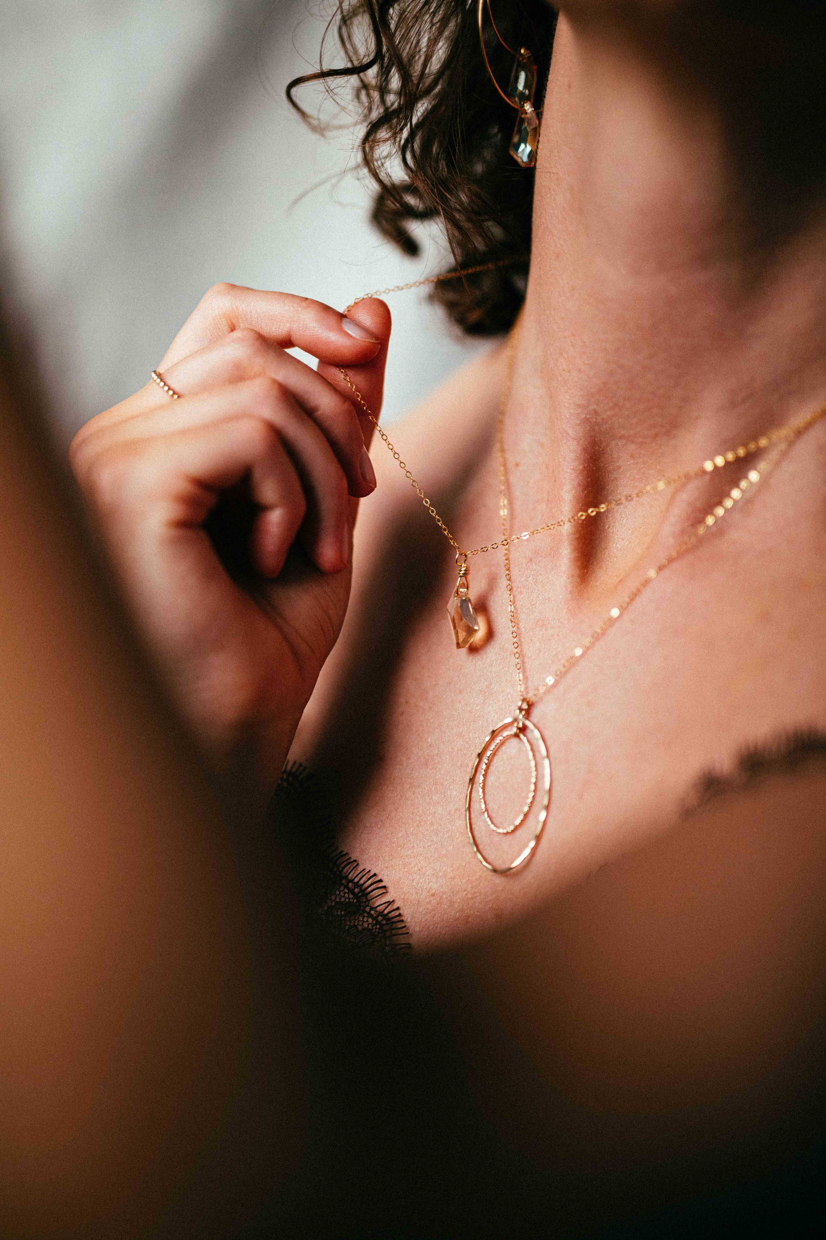 Gold Filled Double Oval Pendant