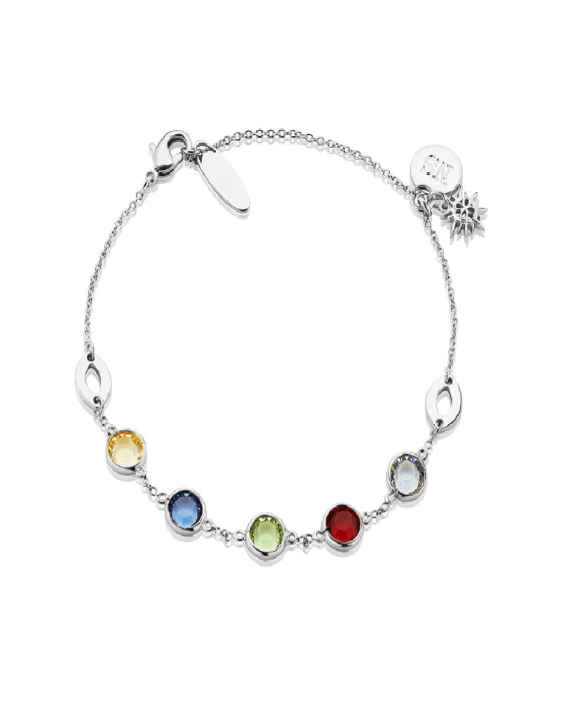 Newbridge Silverware Silver Bracelet with Multi Stone