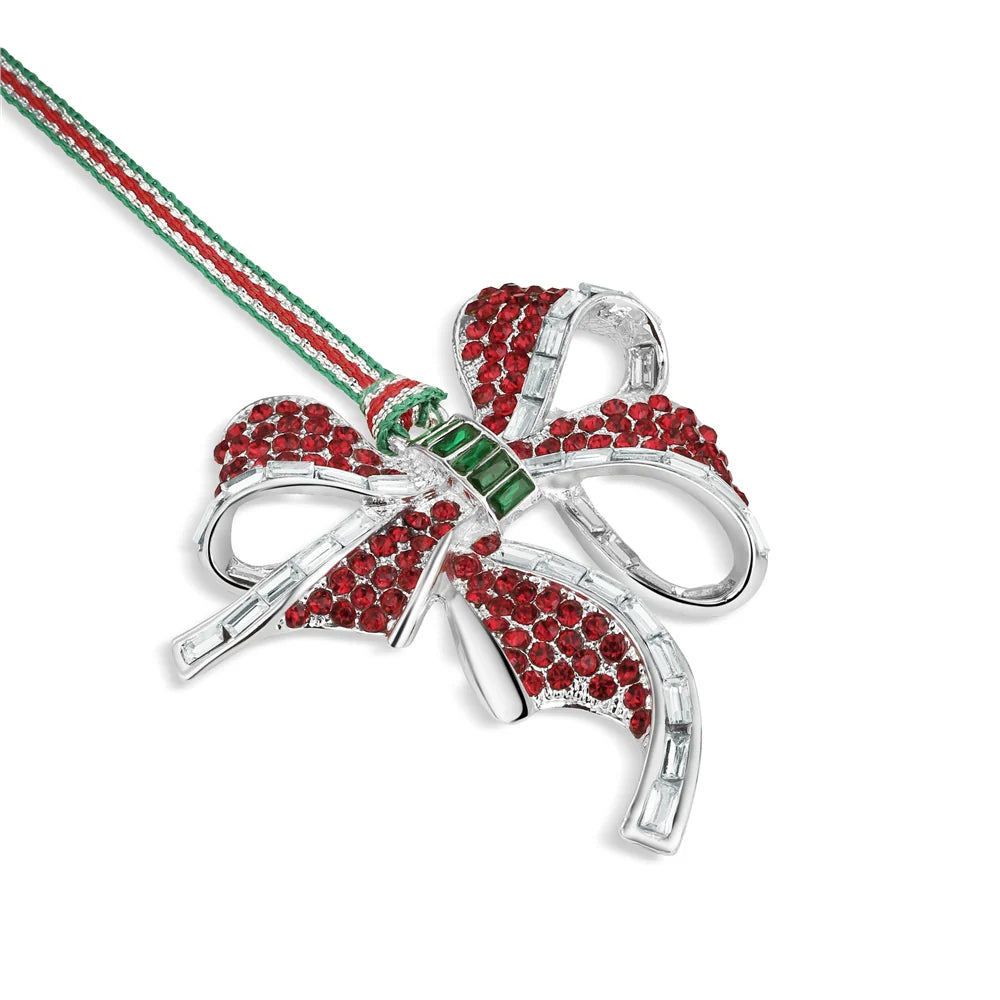 Newbridge Silverware Bow with Red Stones Decoration