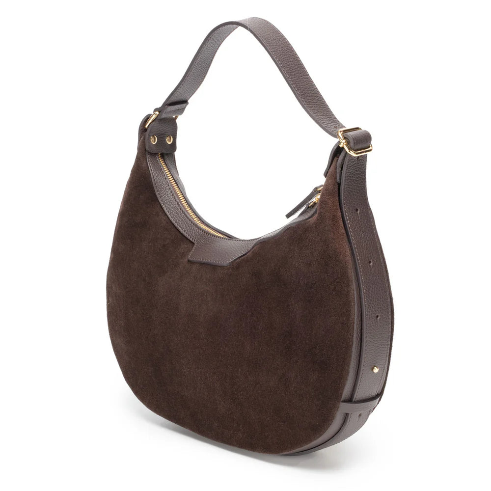 Elie Beaumont Suede Cresent Handbag