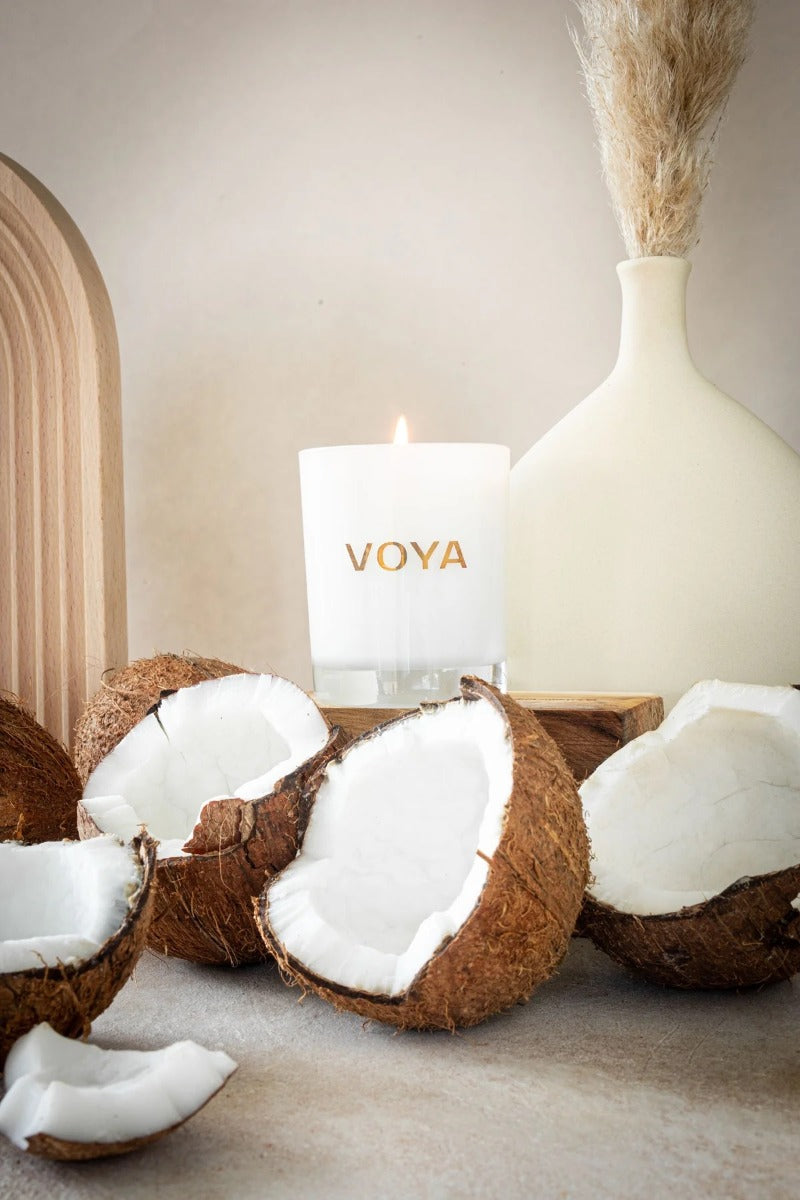 VOYA Luxury Scented Candle - Coconut & Jasmine