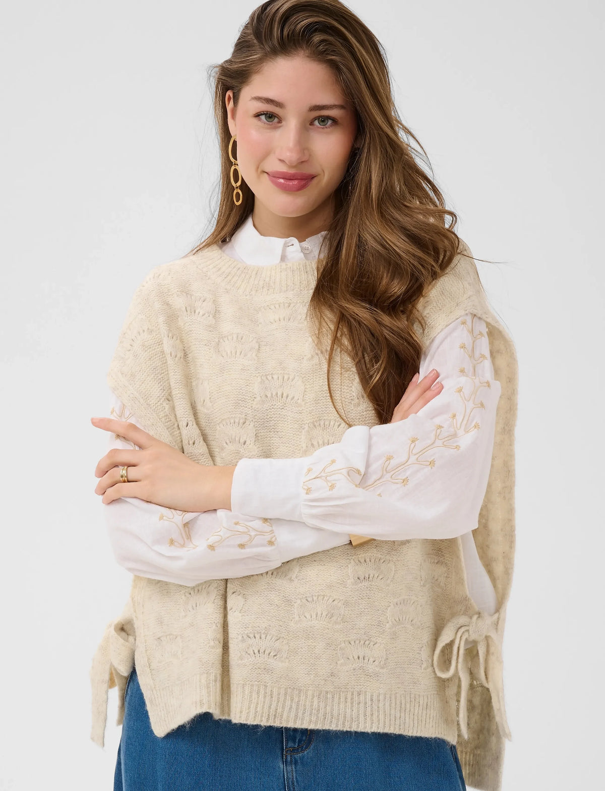Cream Haggie Knit Slipover