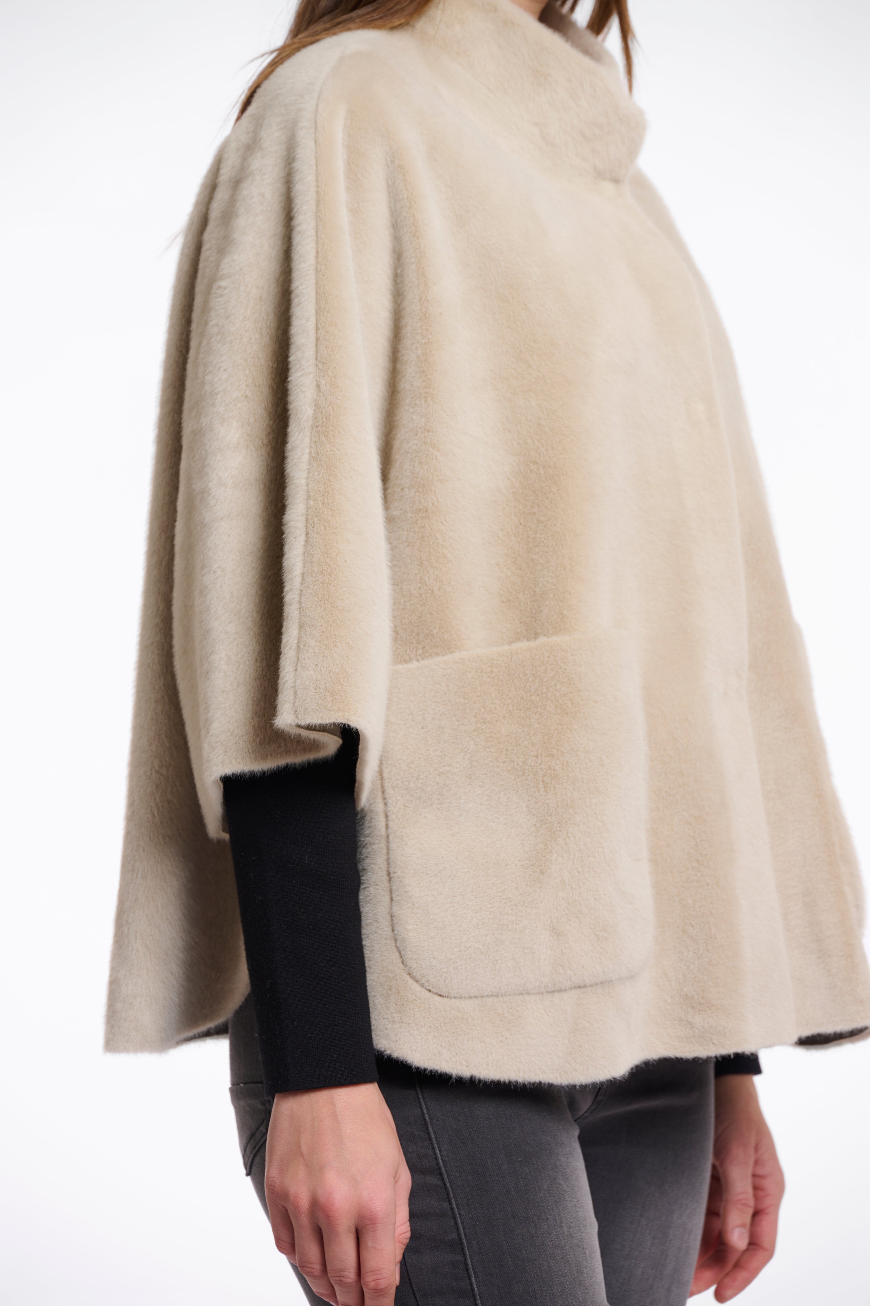 Rino & Pelle Dewi Faux Fur Cape - Birch