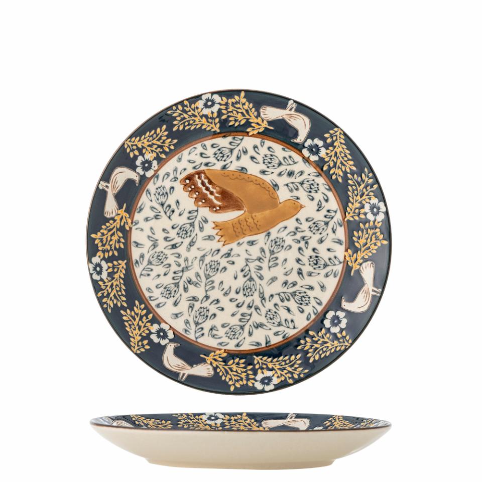 Bloomingville Hezha Plate Blue