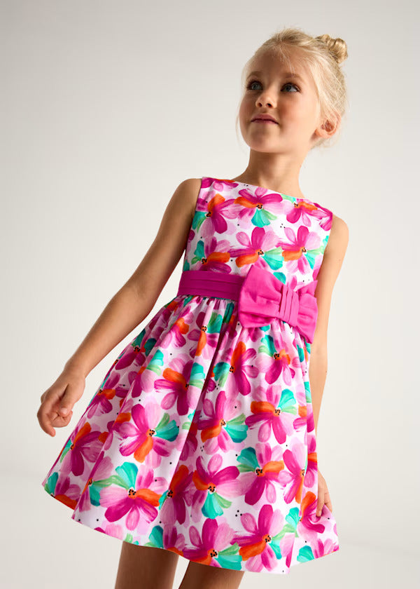 Mayoral Printed Dress with Bow