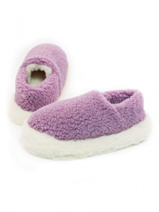 Merino Wool Slippers , Lilac