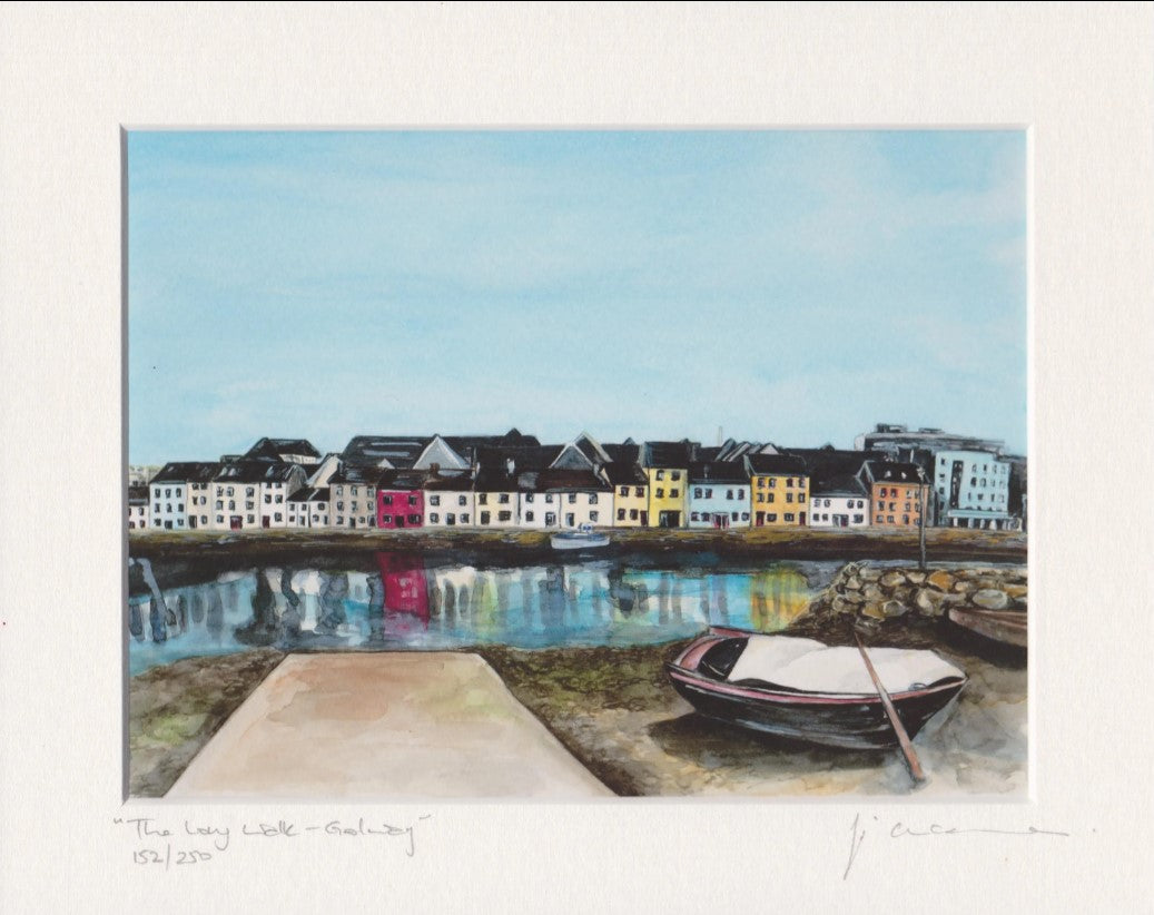 Fiona Concannon | The Long Walk Galway - Framed