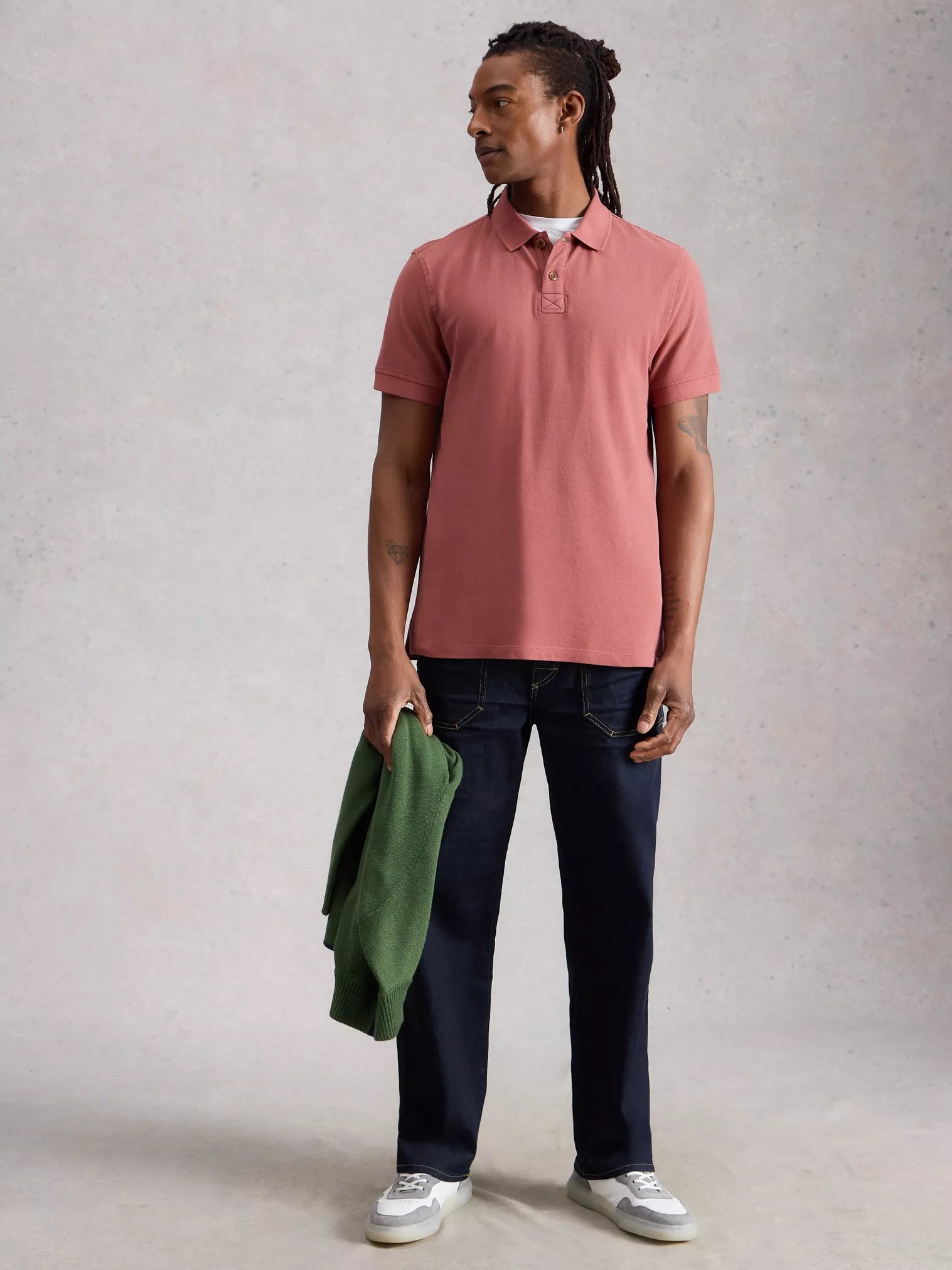White Stuff Dusty Pink Utility Polo