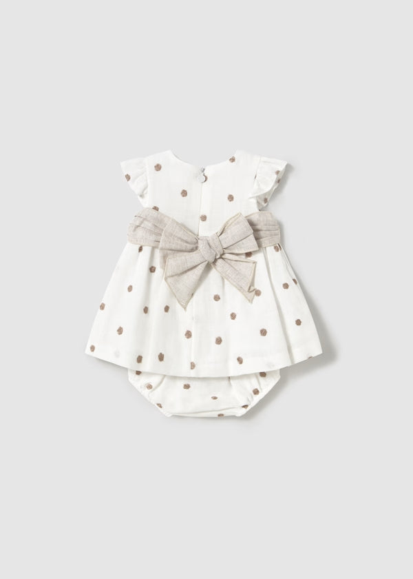 Mayoral Polka Dot Embroidered Dress