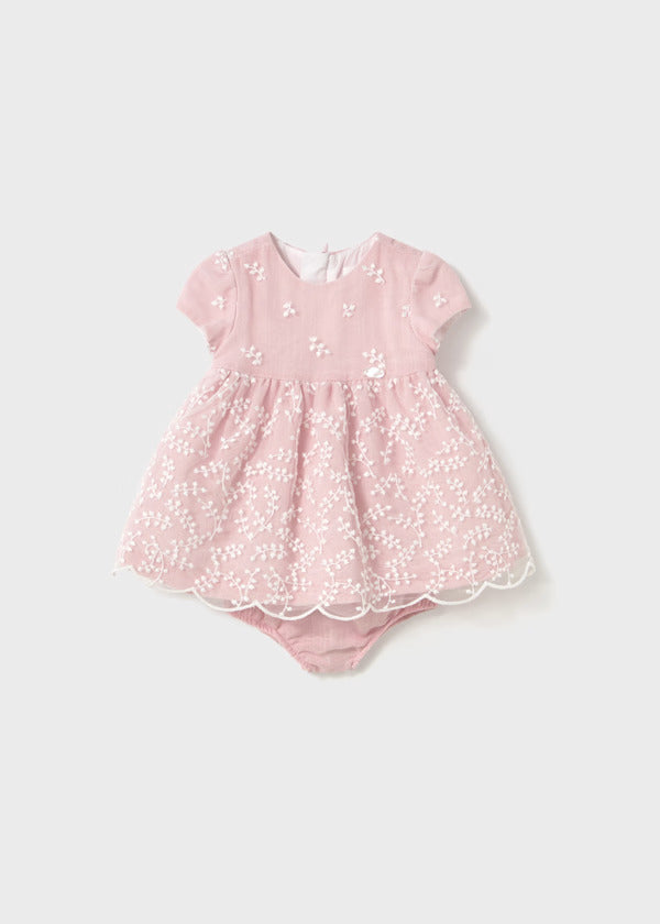 Mayoral Embroidered Tulle Dress