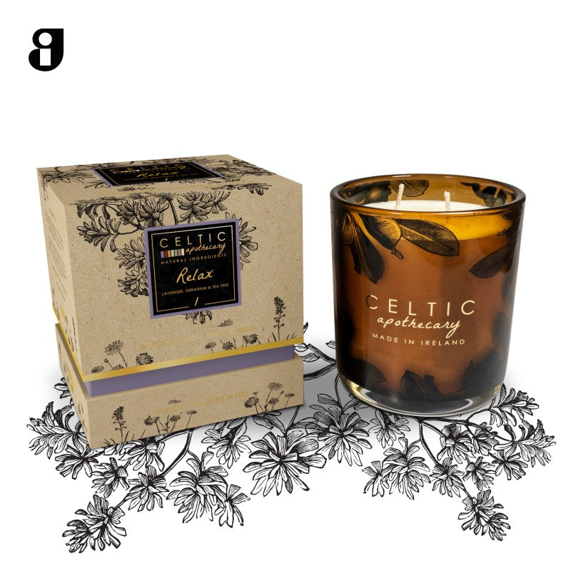Celtic Candles Relax Double Wick Candle