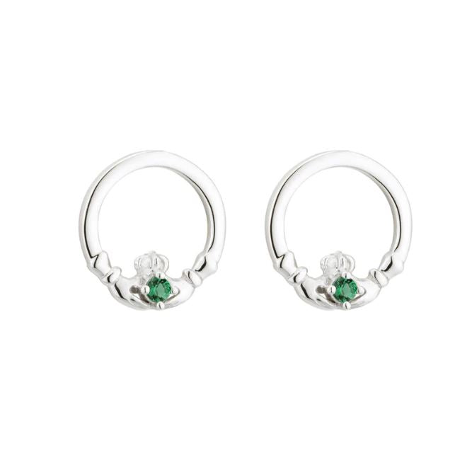 Solvar | Claddagh Studs - Green