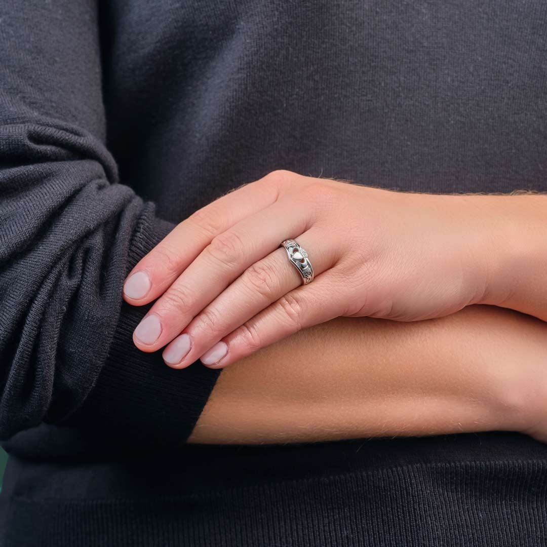 Claddagh Wishbone Ring