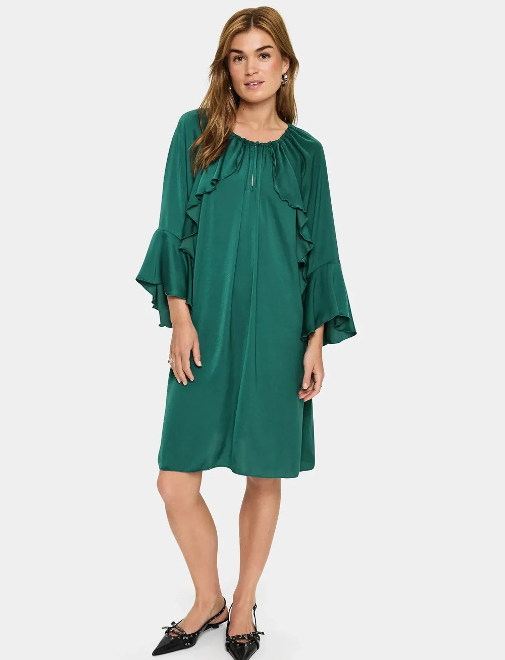 Saint Tropez Melanie Dress - Ladies Green Occasion Dress | Standun