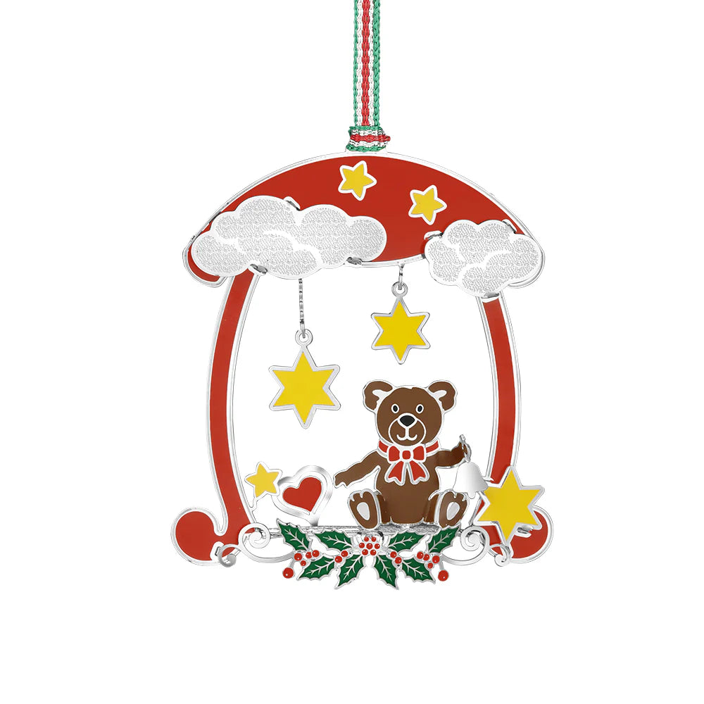 Newbridge Silverware | Teddy Bear Mobile Christmas Decoration