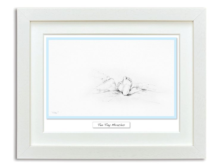 Rita Oates Artist | Ten Tiny Miracles Frame | Blue