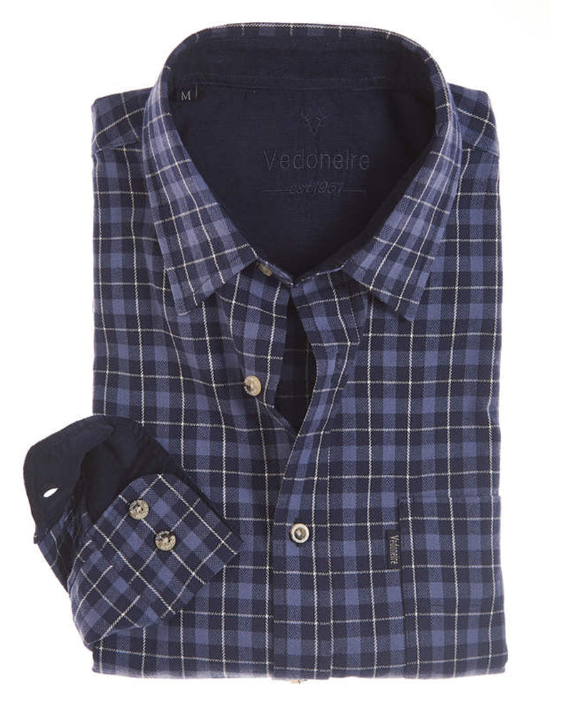 Vedoneire|Brushed Cotton L/S Shirt|Navy