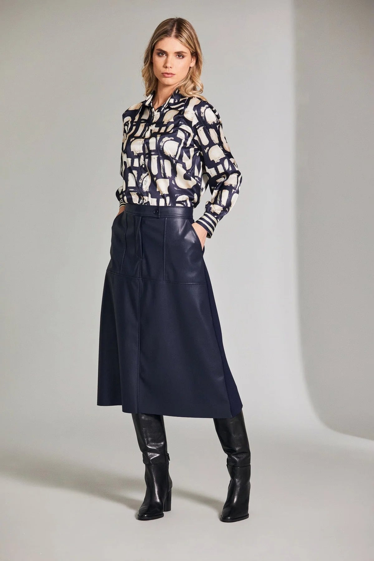 Peruzzi Pleather Skirt