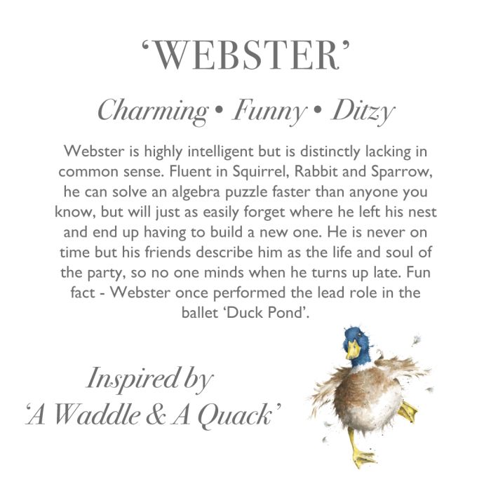 Wrendale 'Webster' Duck Character