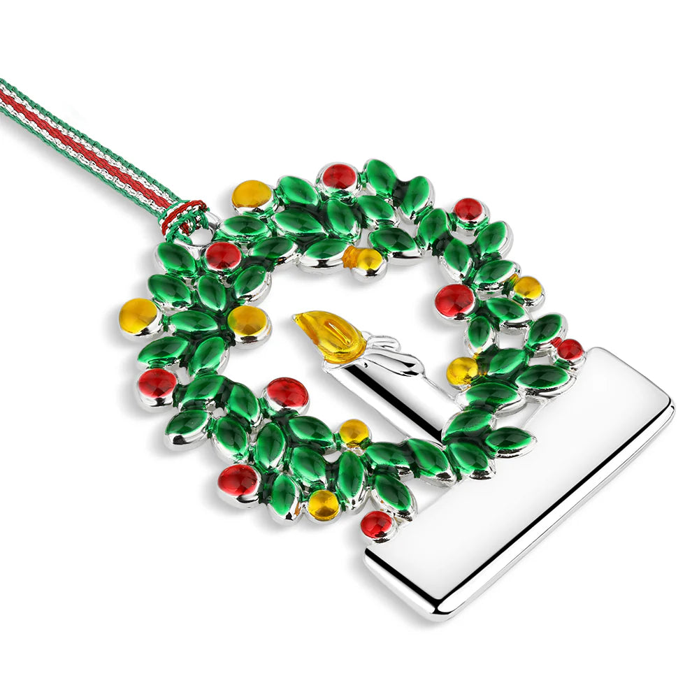 Newbridge Silverware Wreath With Candle Decoration