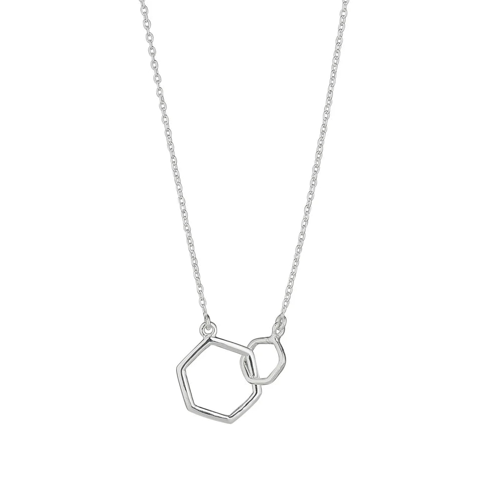Juvi Silver Hexagon Pendant