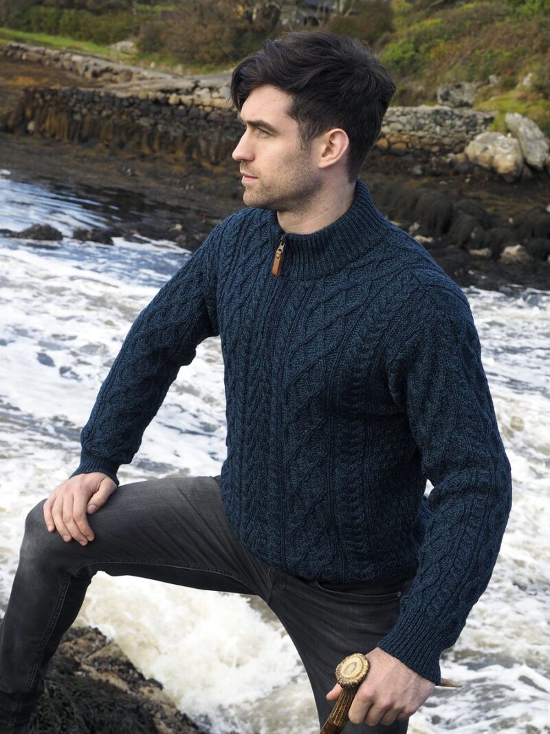 Aran Crafts | Half Zip Sweater | Sherwood