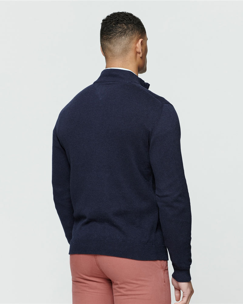 Magee | Carn 1/4 Zip Jumper-Navy