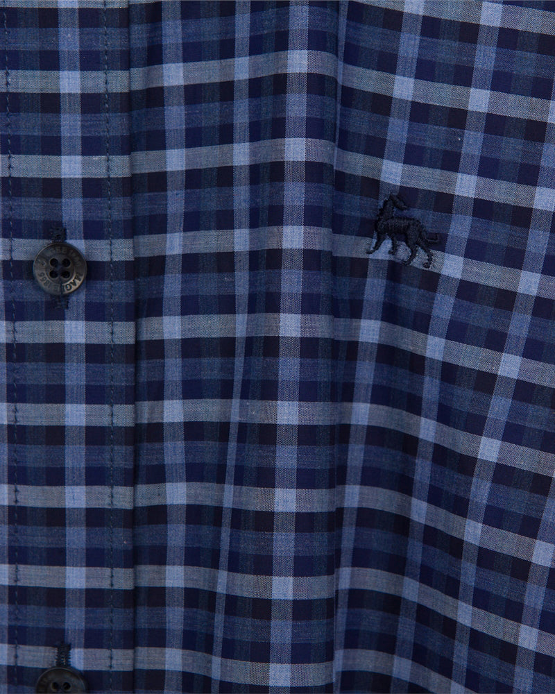 Magee | Dunross Tailored Shirt -Navy Check