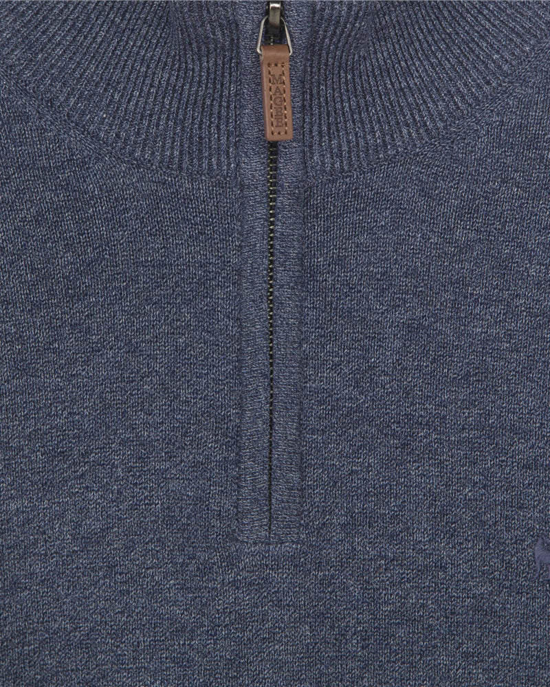 Magee | Valentia 1/4 Zip Sweater -Blue