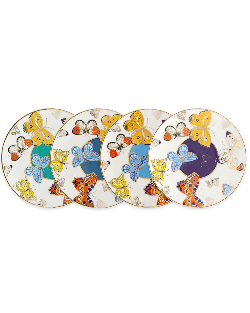 Tipperary Crystal Butterfly Biscuit Plates Set Of Four