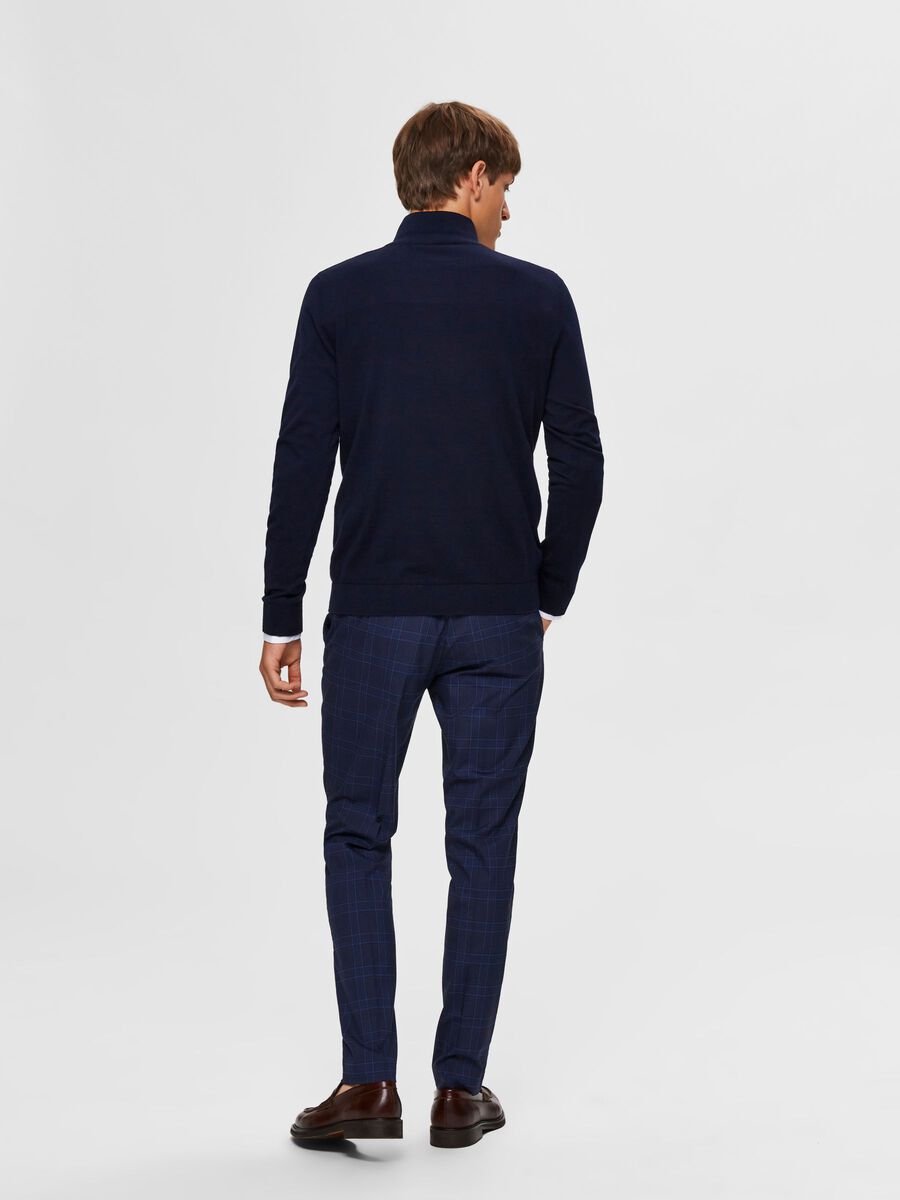 Selected Homme | Half Zip Cardigan - Navy Blazer