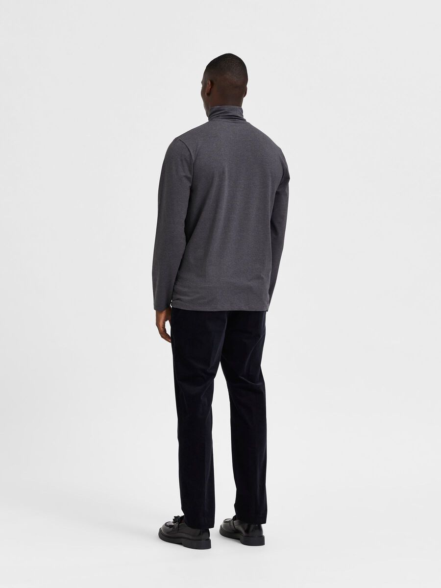 Selected Homme | Rory Roll Neck Sweater - Dark Grey