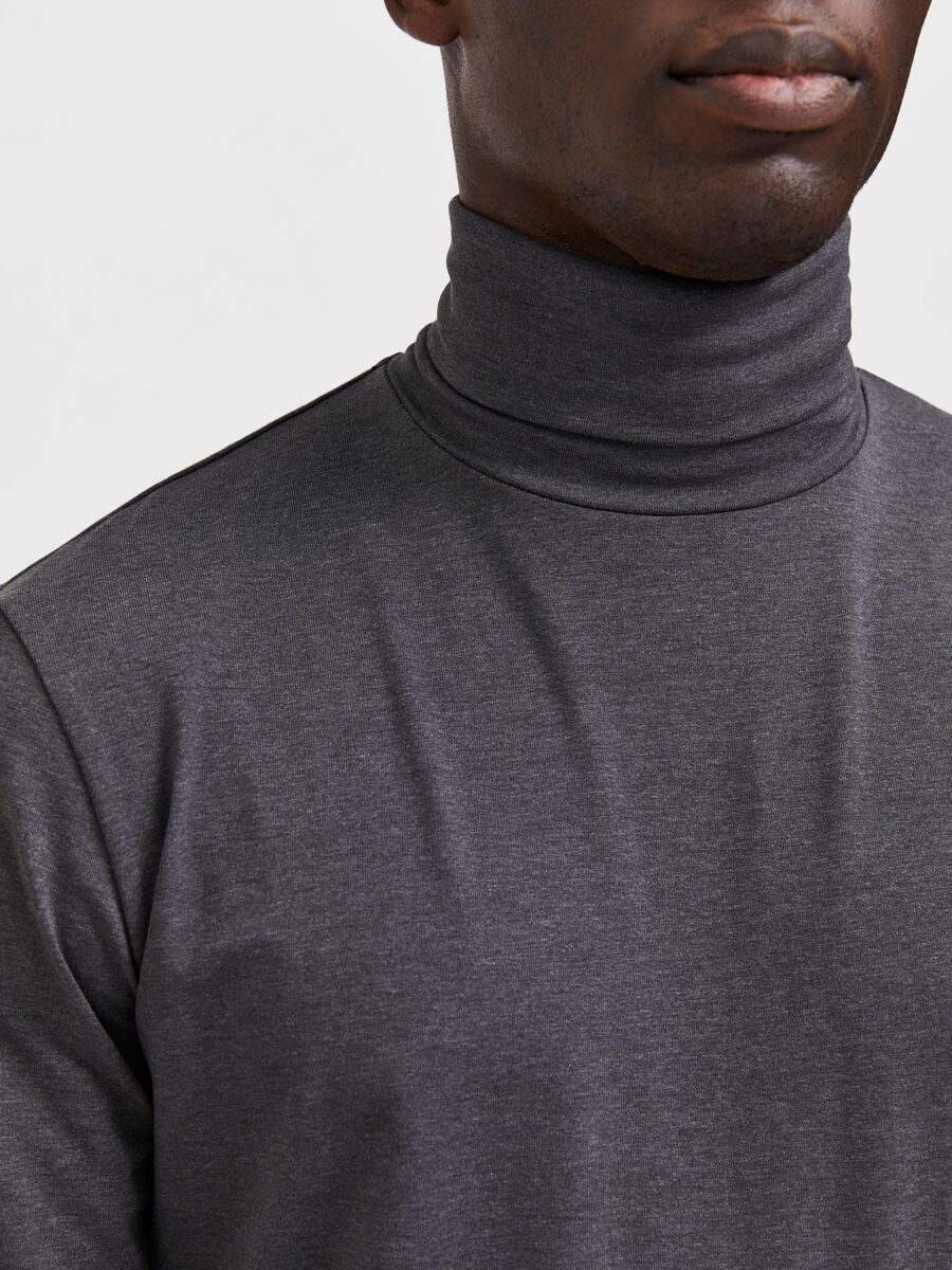 Selected Homme | Rory Roll Neck Sweater - Dark Grey