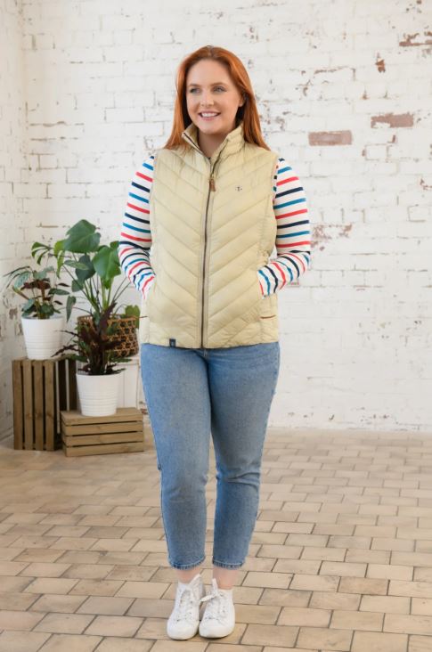 Lighthouse Laurel Padded Gilet , Almond