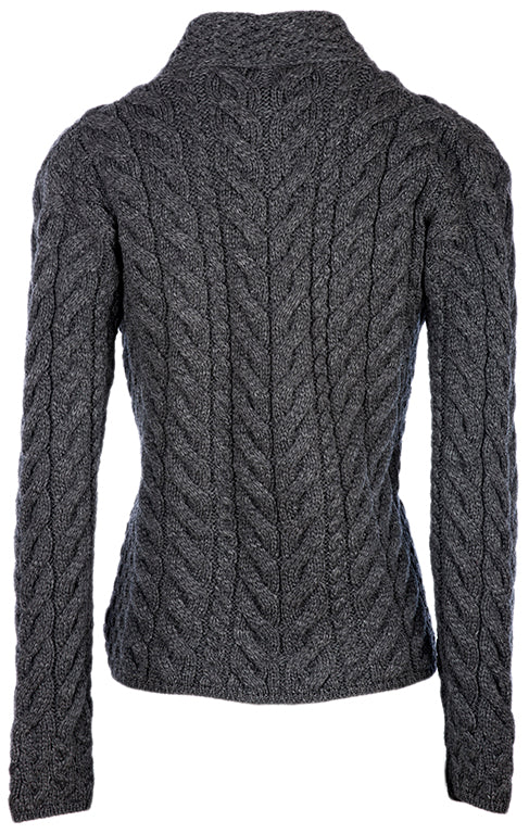 Super Soft Three Button Trellis Cardigan , Slate Grey