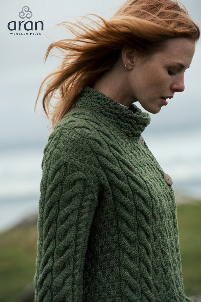 Super Soft Three Button Trellis Cardigan , Meadow Green
