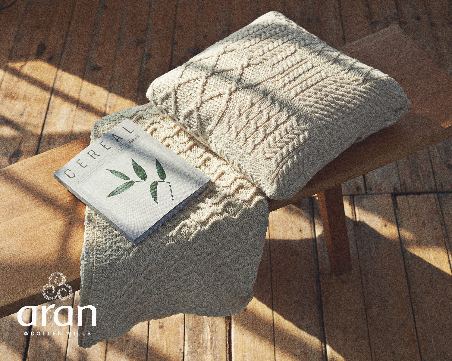 Aran Cushion Cover , Natural