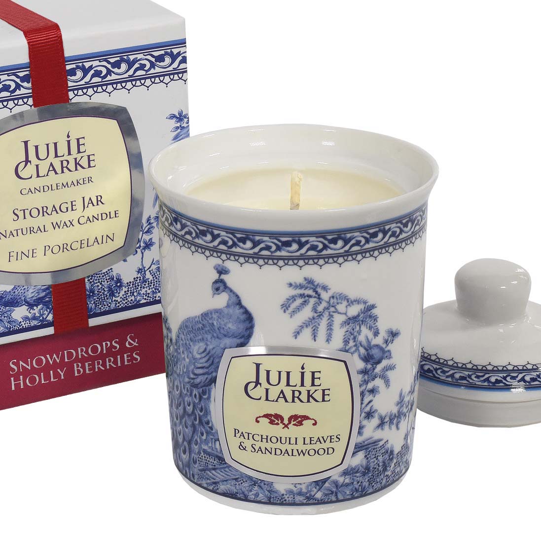Julie Clarke | Snowdrops and Holly Berries Storage Jar Candle 150g