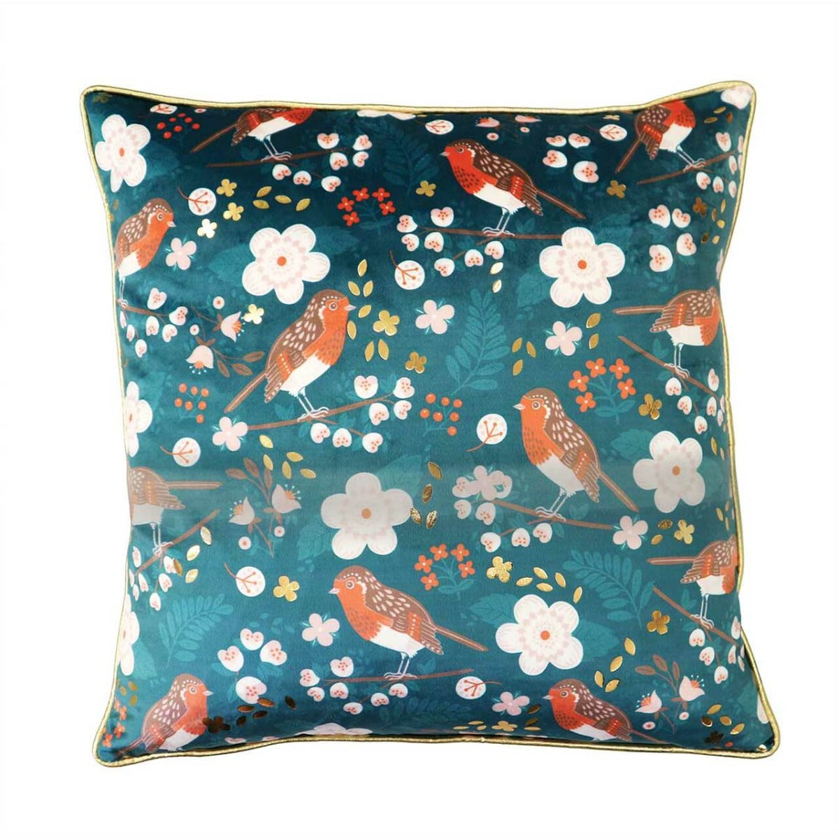 Tipperary Crystal | Birdy Cushion - Robin