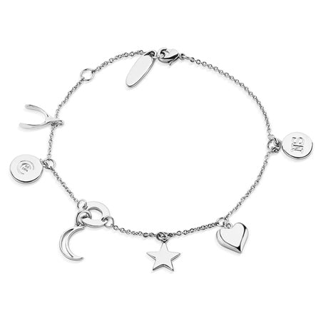 Newbridge Silverware Silver Multi Charm Bracelet