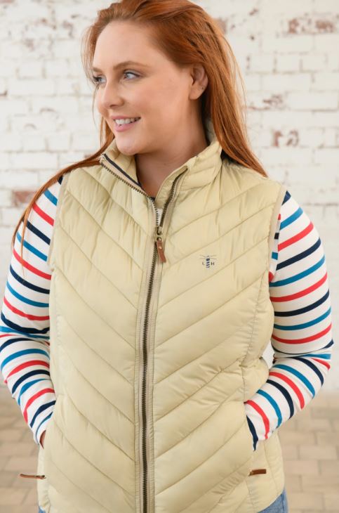 Lighthouse Laurel Padded Gilet , Almond