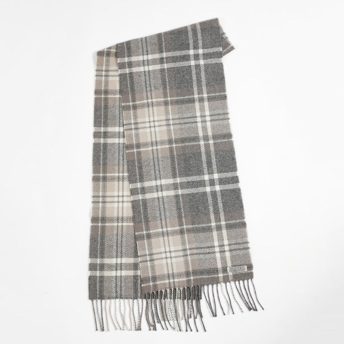 Foxford Woollen Mills | Classic Grey Tartan Scarf