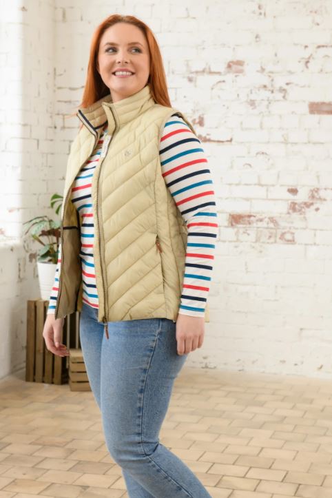 Lighthouse Laurel Padded Gilet , Almond